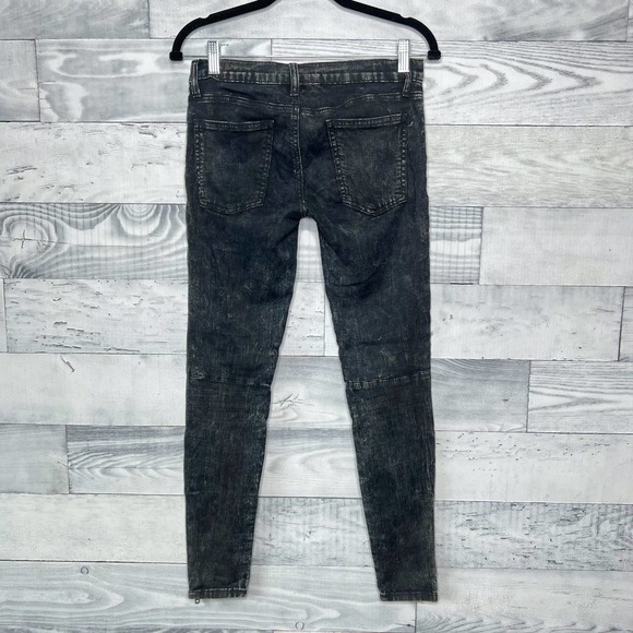 🍉 Current/Elliott Acid Wash Moto Jeans - Picture 5 of 5